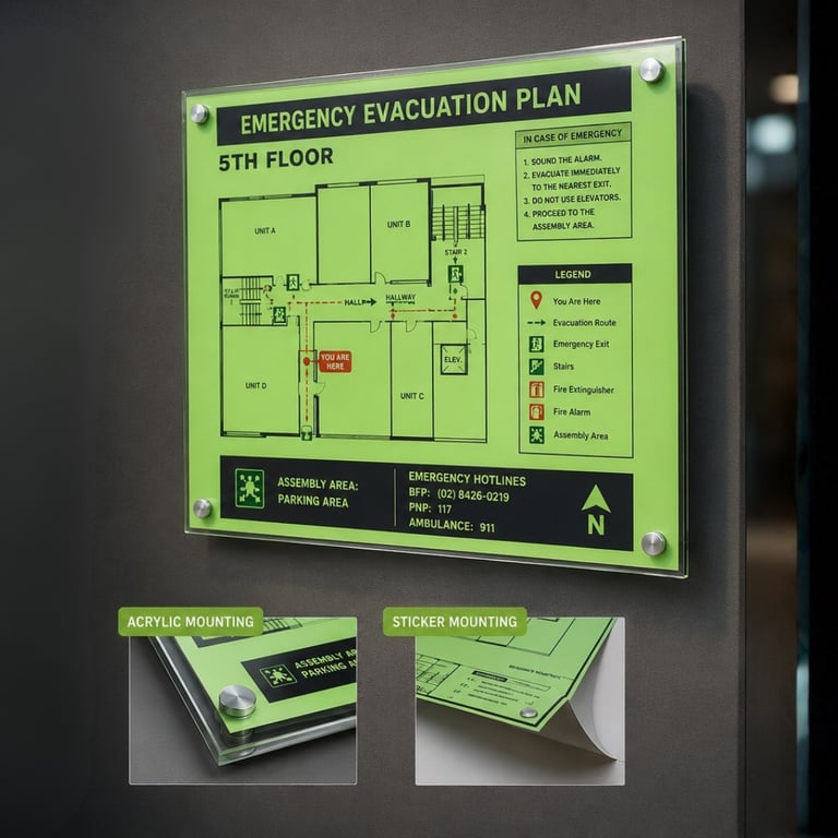 Bescost Printing Offers Glow-in-the-Dark Evacuation Plan Printing for Philippine Business Compliance | PR