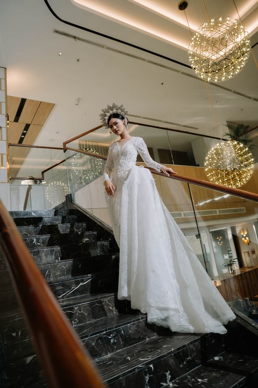 Foto model di area Oakwood Surabaya