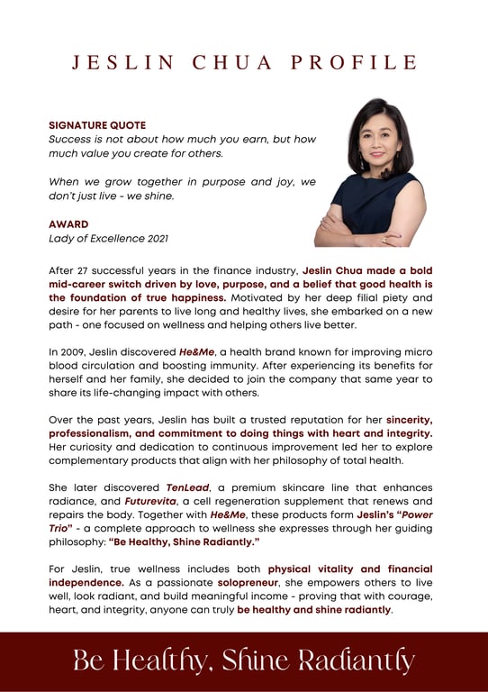 Be Healthy, Shine Radiantly.