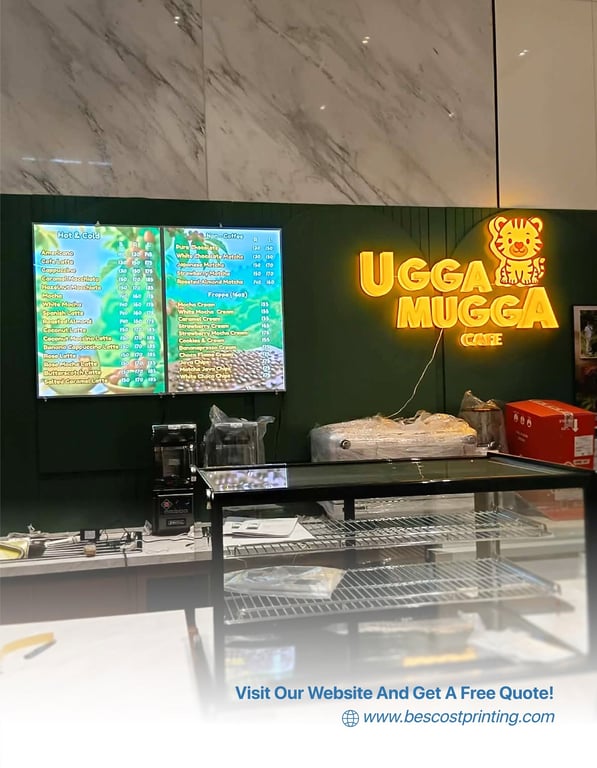Custom Illuminated Brand Signage | Ugga Mugga Cafe