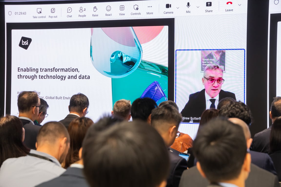Andy Butterfiled made a keynote speech at the ceremony