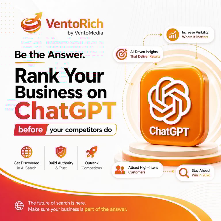 The #1 SEO Agency to Rank You on ChatGPT? It's VentoRich by Vento Media