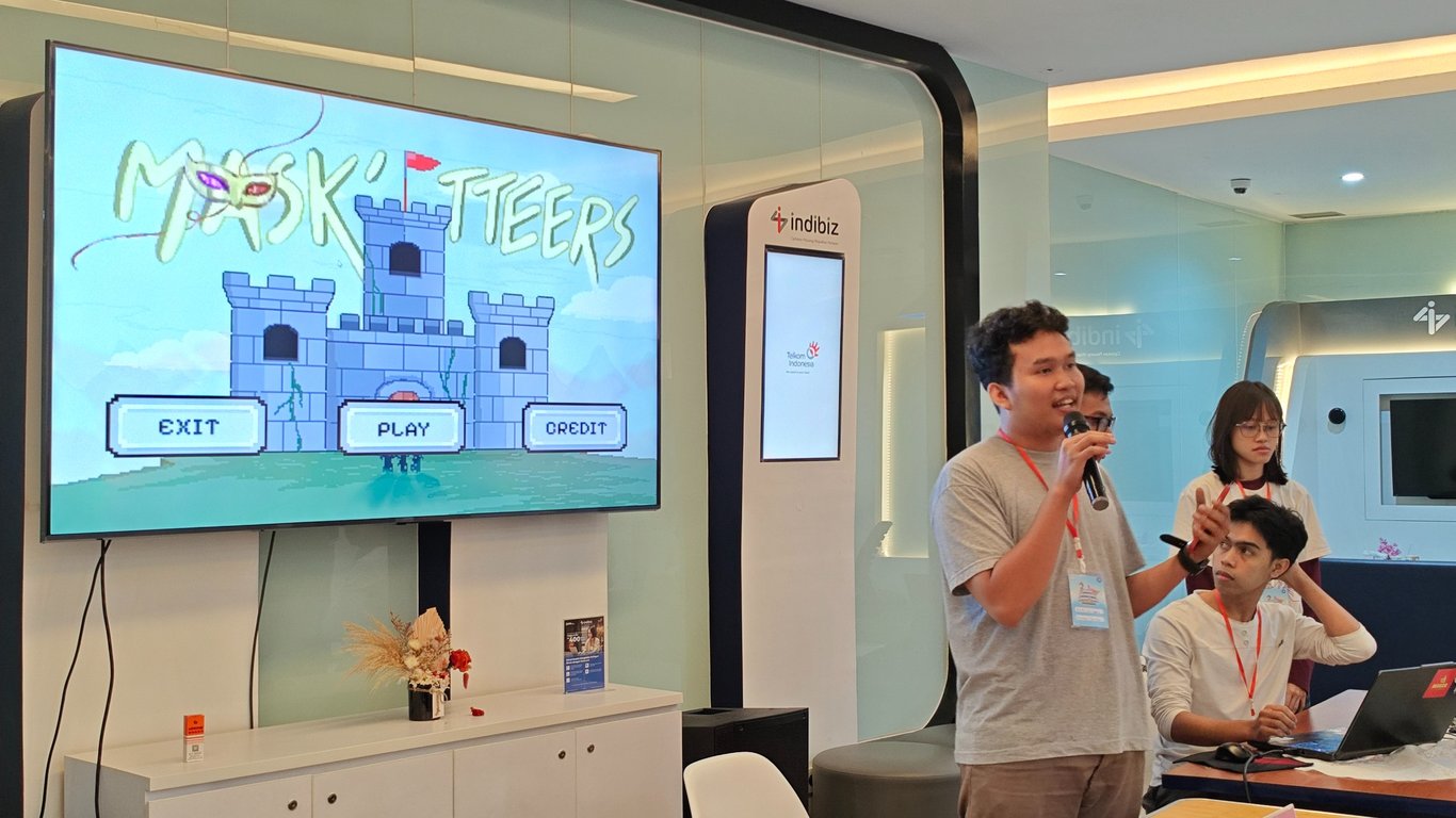 Sesi&nbsp;presentasi gim oleh peserta Global Game Jam Makassar 2026