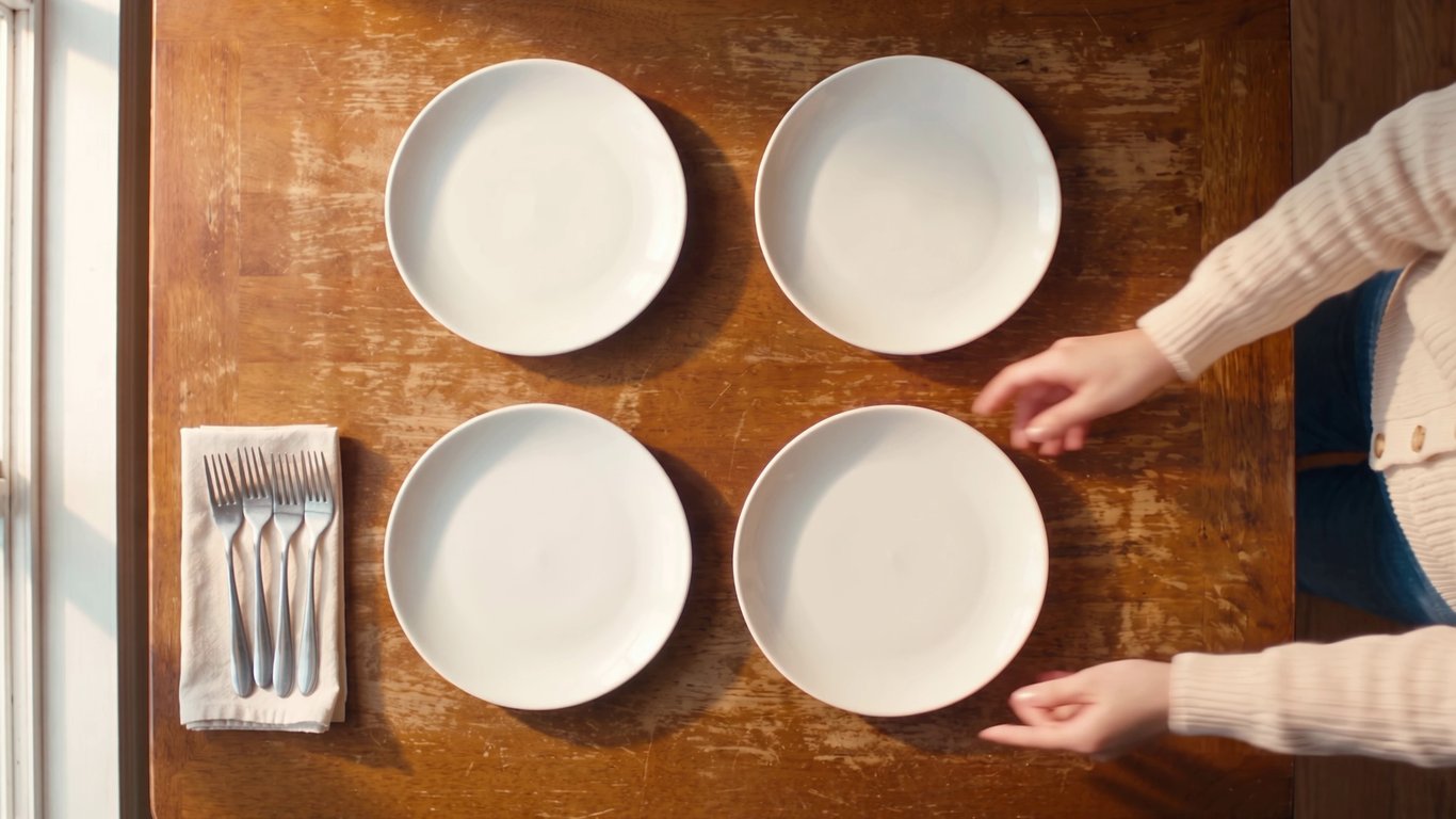Four plates at 4.10pm. The photo is shared with selected friends, and the father is not one of them. Episode 5.
