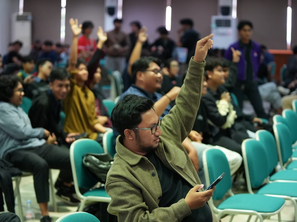 Antusiasme mahasiswa Universitas Gunadarma dalam acara Pop Mie Campus Gaming Ground 2026