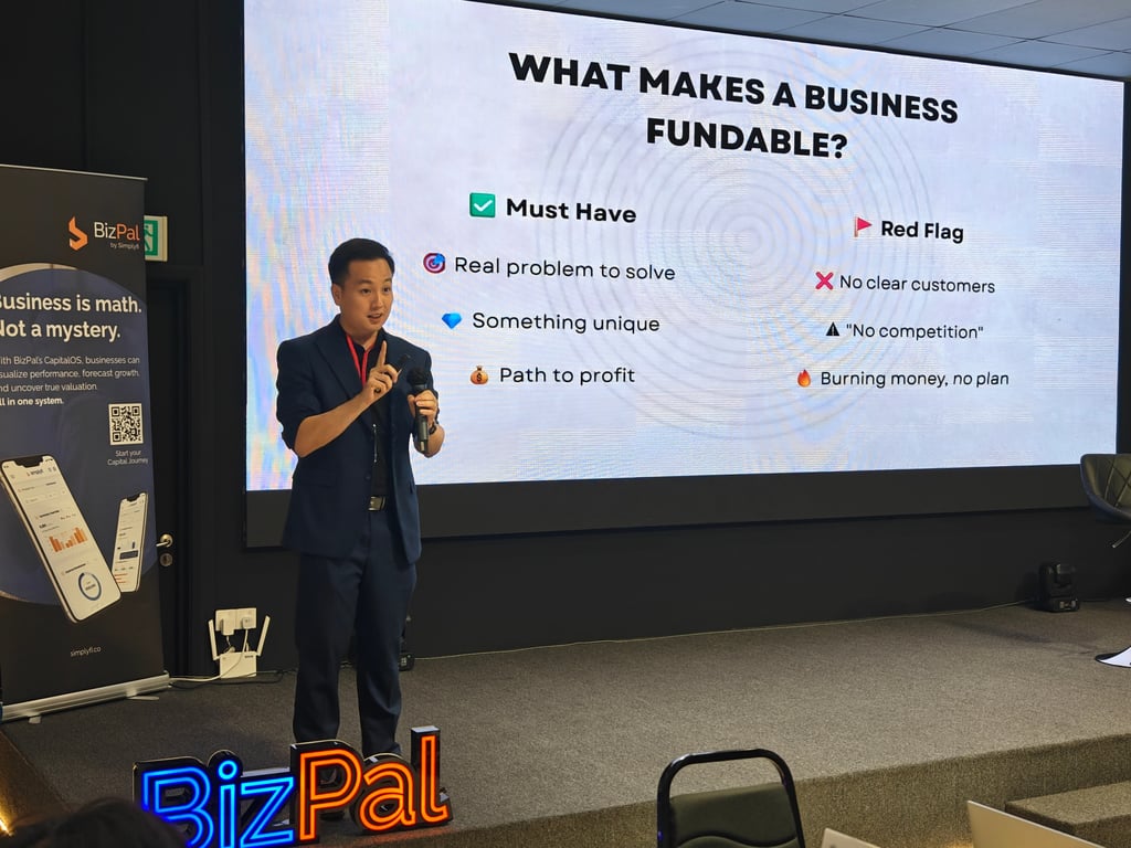 Guest speaker Mr. Dylan Woon, Director of Sparta Haus, concluding Day 2 of the Data Fundraising Masterclass by highlighting how live data, governance, and transparency shape investor confidence and funding decisions.  