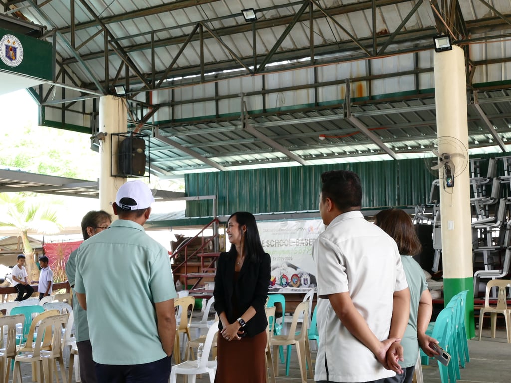 Mary Joy Olmstead during a visit to the Tartaro Elementary School.