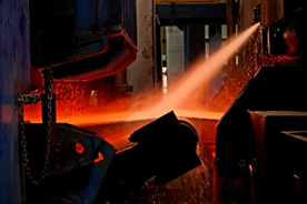 Proses produksi baja di pabrik Hot Strip Mill Krakatau 