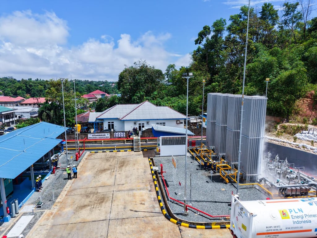 Infrastruktur Regasifikasi Tarakan yang menjadi salah satu proyek PLN NPC memiliki fungsi strategis dalam mendukung kebutuhan energi di Kalimantan Utara. (dok.PLN NPC)