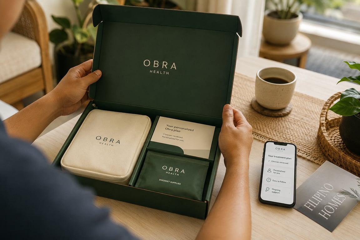 Obra coordinates personalized treatment, licensed pharmacy preparation, delivery, refill assistance and continued care-team support.