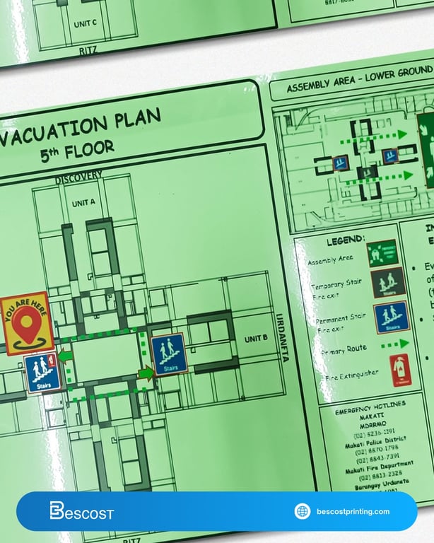 Emergency UV Evacuation Plan by Bescost Printing