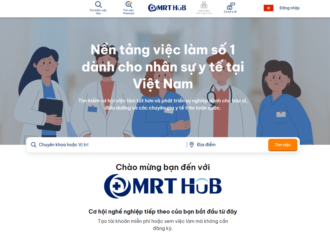Website doanh nghiệp: https://medrtglobal.com/<br>Trang dịch vụ MRT HUB: https://vn.job.medrthub.com/

