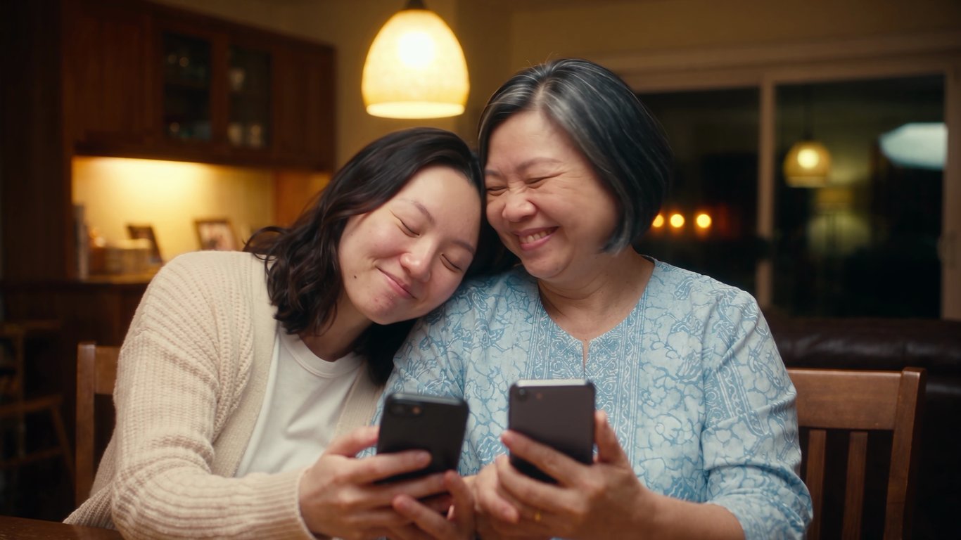The fifth person is Mom. The character Clarissa and her mother at the dinner table, from Sanct's video guide.