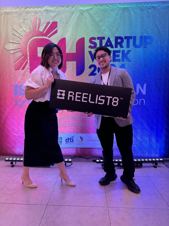 Reelist8 co-founders Marianne Dela Cruz, the real estate tech & financial strategist, and Borj de Borja, the global startup scaling expert.