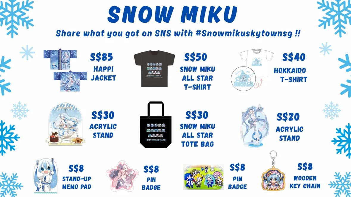 SNOW MIKU Merchandise LINE UP