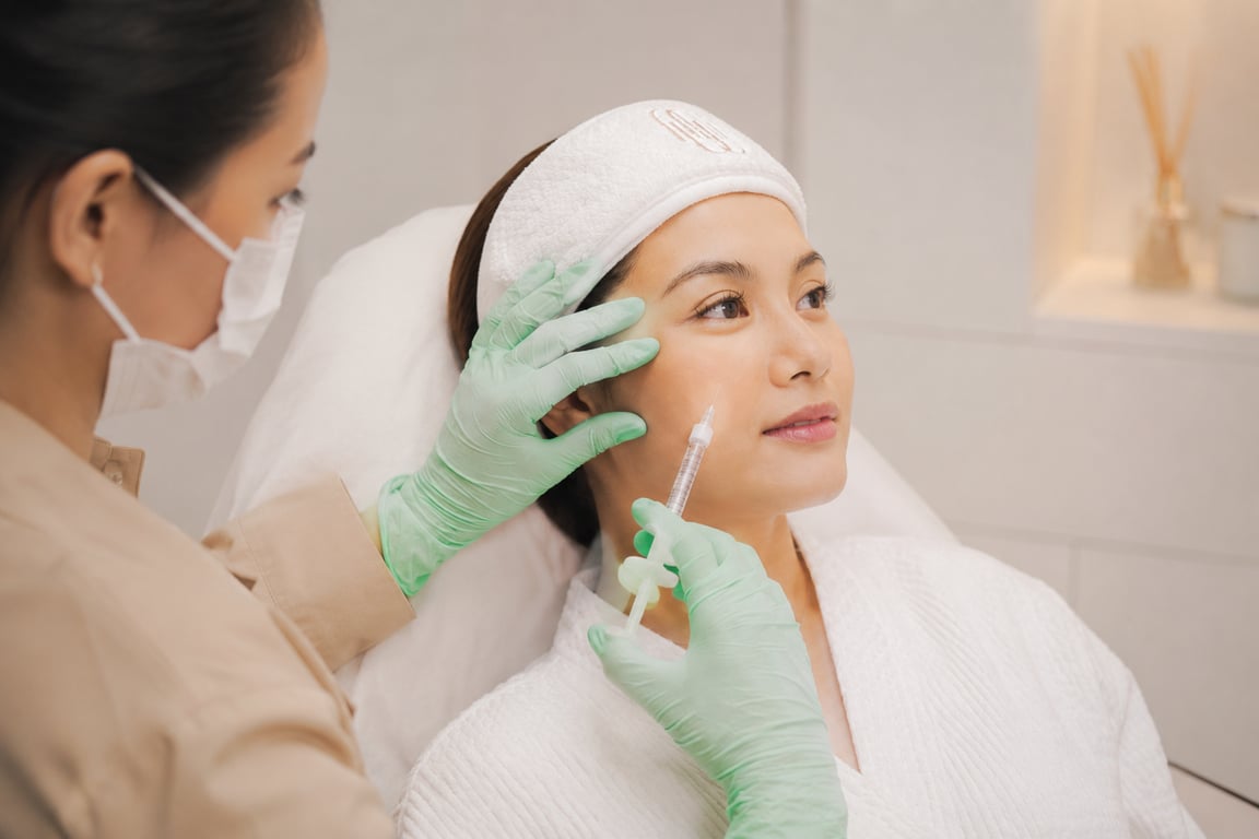 Radiesse treatment focused on facial contouring and rejuvenation.