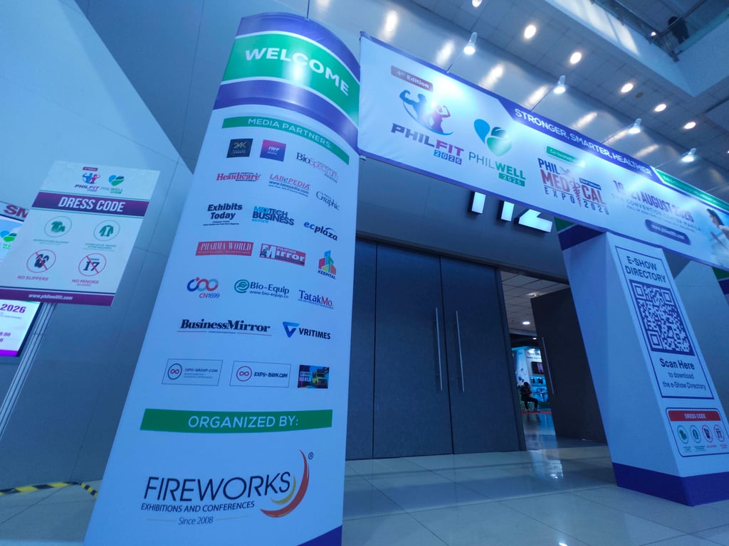 Welcome gate at PhilMedical Expo 2026