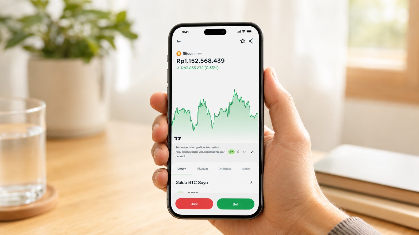 Ilustrasi pergerakan harga Bitcoin (BTC). Foto: FLOQ.