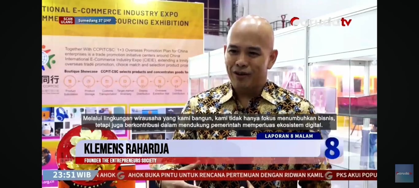 Kak Klemens Rahardja dalam Liputan CIEIE Expo 2024 di media nasional.&nbsp;