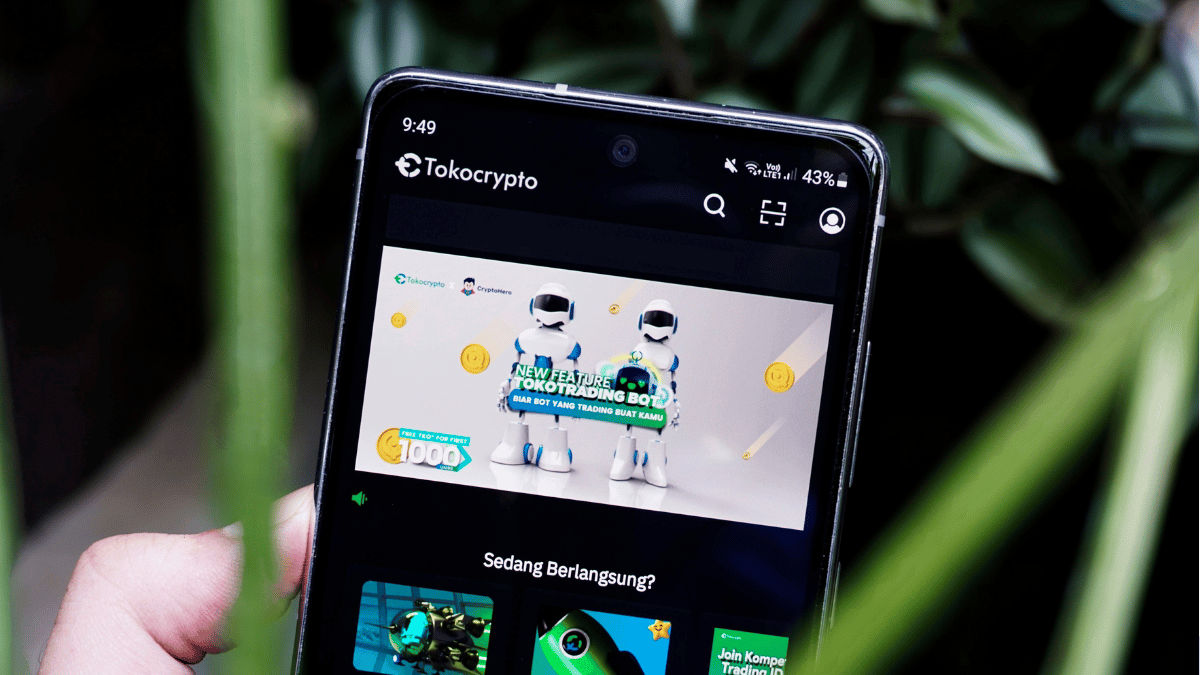Ilustrasi aplikasi Tokocrypto, platform perdagangan aset kripto. Sumber: Tokocrypto.