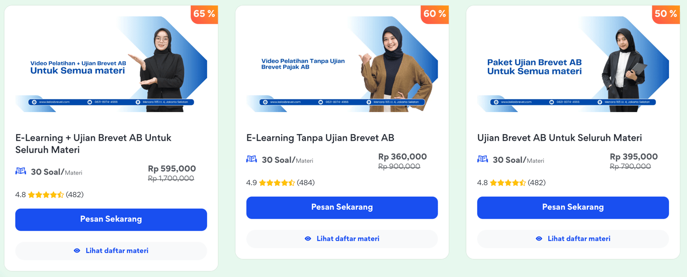 Pilihan Paket Kelas Brevet Pajak AB