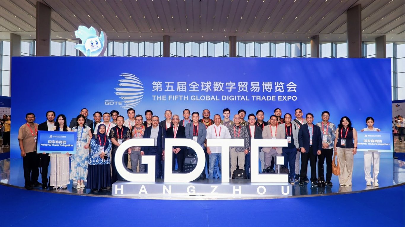 The Indonesian delegation on the GDTE 2026 stage.