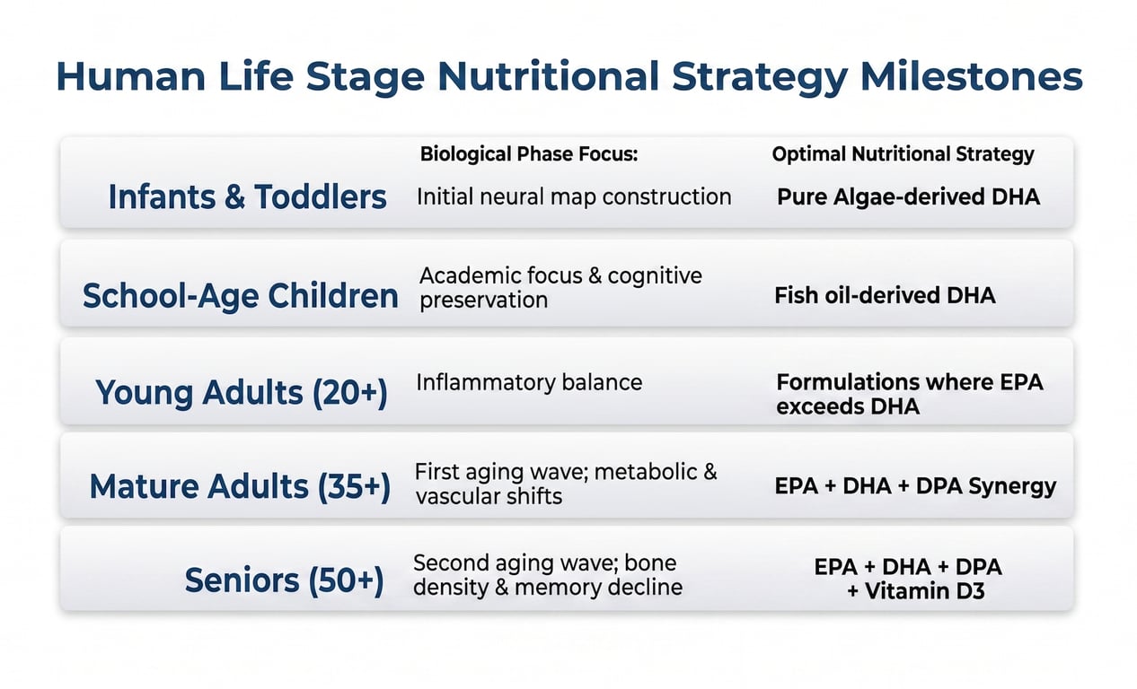 Targeted Omega-3 Interventions for Different Age Groups