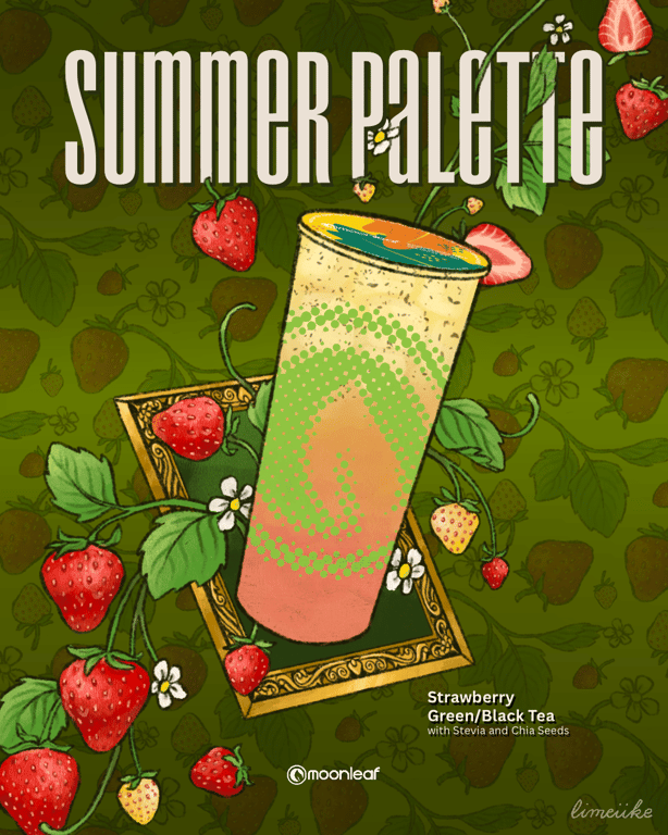 LIME's Strawberry Fruit Tea with Stevia and Chia Seeds Artwork