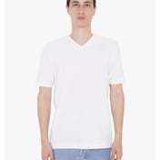 Front view of Unisex FINE JERSEY SHORT SLEEVE CLASSIC V-NECK