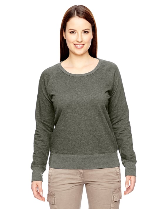 Front view of Ladies’ Fleece Raglan Pullover