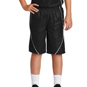 Front view of Youth PosiCharge® Mesh Reversible Spliced Short