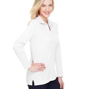 Side view of Women’s CrownLux Performance® Plaited Long Sleeve Polo