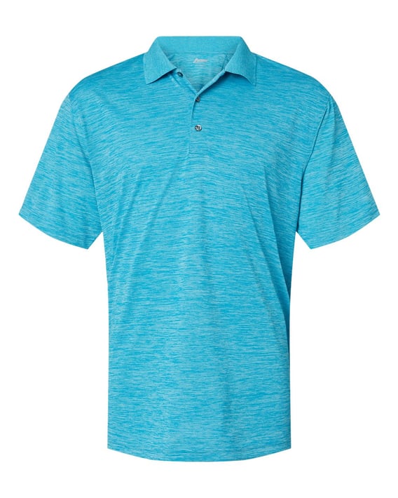 Front view of Dakota Striated Heather Polo