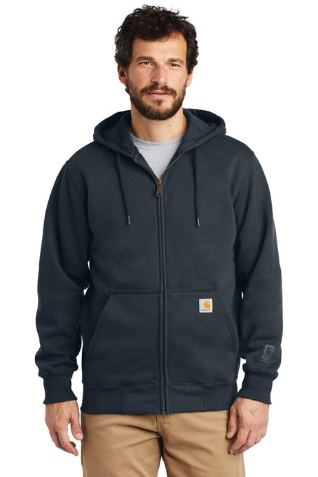 Front view of Rain Defender &reg; Paxton Heavyweight Hooded Zip-Front Sweatshirt