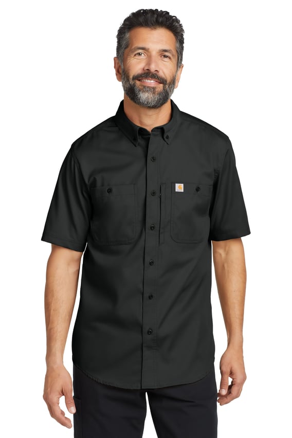 Front view of Rugged Professional Series Short Sleeve Shirt