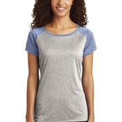 Front view of Women’s Heather-On-Heather Contender Scoop Neck Tee