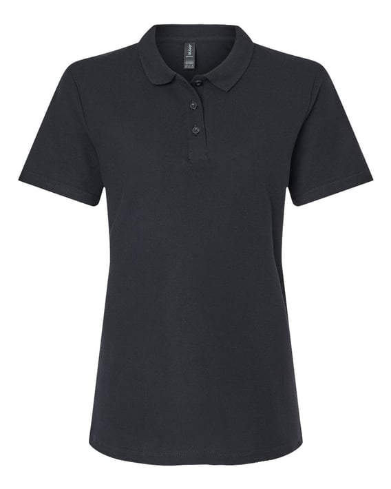 Front view of Softstyle® Women’s Pique Polo