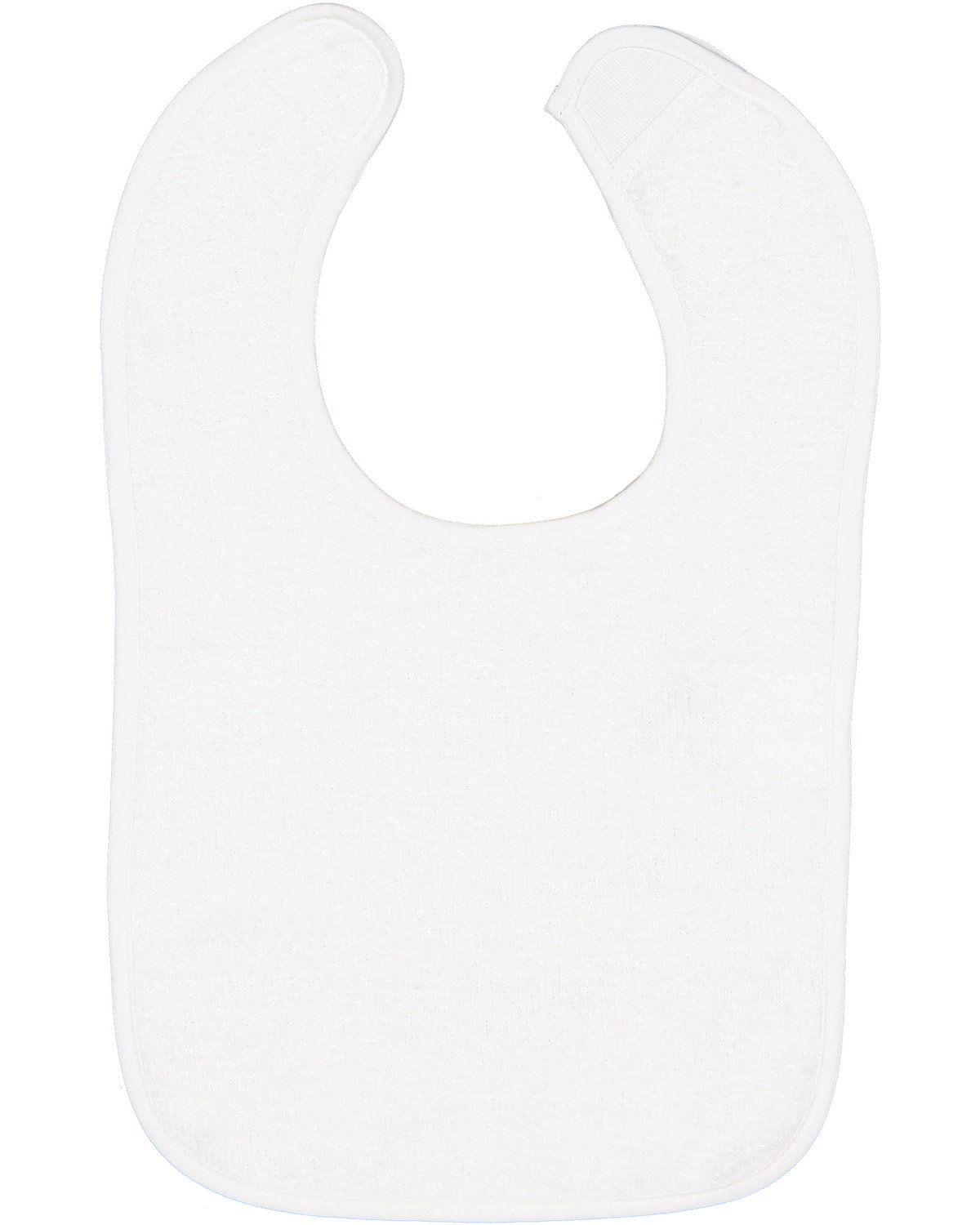 Front view of Infant Contrast Trim Terry Bib