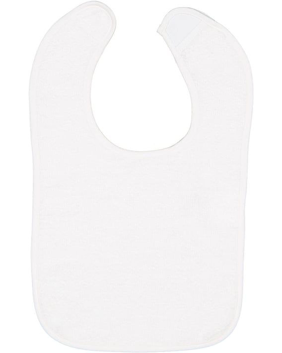 Front view of Infant Contrast Trim Terry Bib