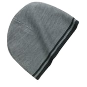 Front view of Fine Knit Skull Cap With Stripes