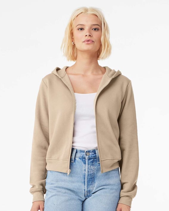 Front view of FWD Fashion Women’s Sponge Fleece Full-Zip Hoodie