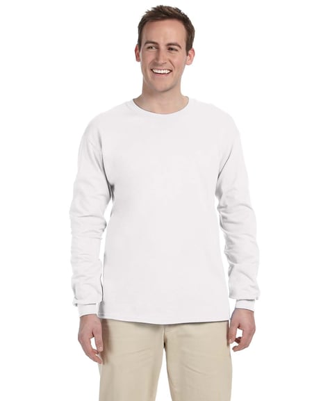 Frontview ofAdult Ultra Cotton® 6 Oz. Long-Sleeve T-Shirt