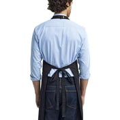 Back view of Cotton Chino Bib Apron With Pocket