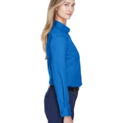 Side view of Ladies’ Operate Long-Sleeve Twill Shirt