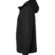 Side view of Horizon Quilted Anorak Hooded Pullover