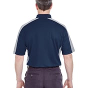 Back view of Adult Cool & Dry Stain-Release Two-Tone Performance Polo