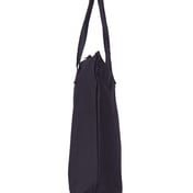 Side view of Tote With Top Zippered Closure