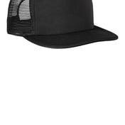Front view of Flat Bill Snapback Trucker Cap