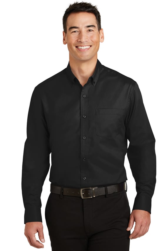 Front view of Tall SuperPro Twill Shirt