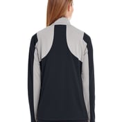 Back view of Ladies’ Command Colorblock Snag Protection Quarter-Zip